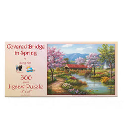 SunsOut: Sung Kim - Covered Bridge in Spring 300 Piece Puzzle