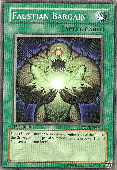 cards that special summon normal monsters Faustian Bargain [SOVR-EN062] Common