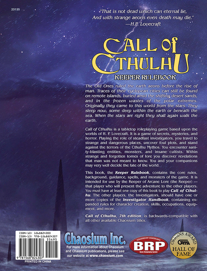 Call of Cthulhu Keeper Rulebook