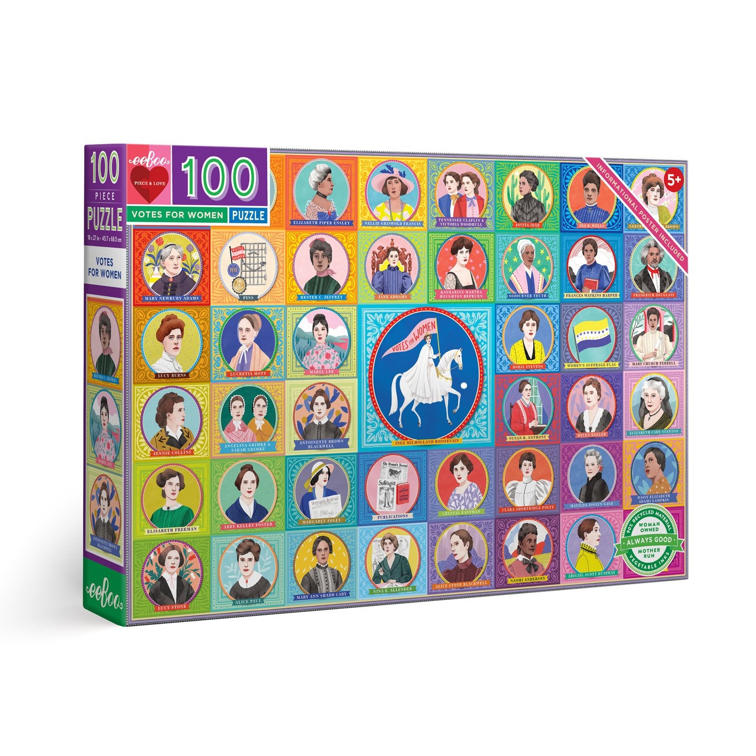 eeBoo: Votes for Women 100 Piece Puzzle