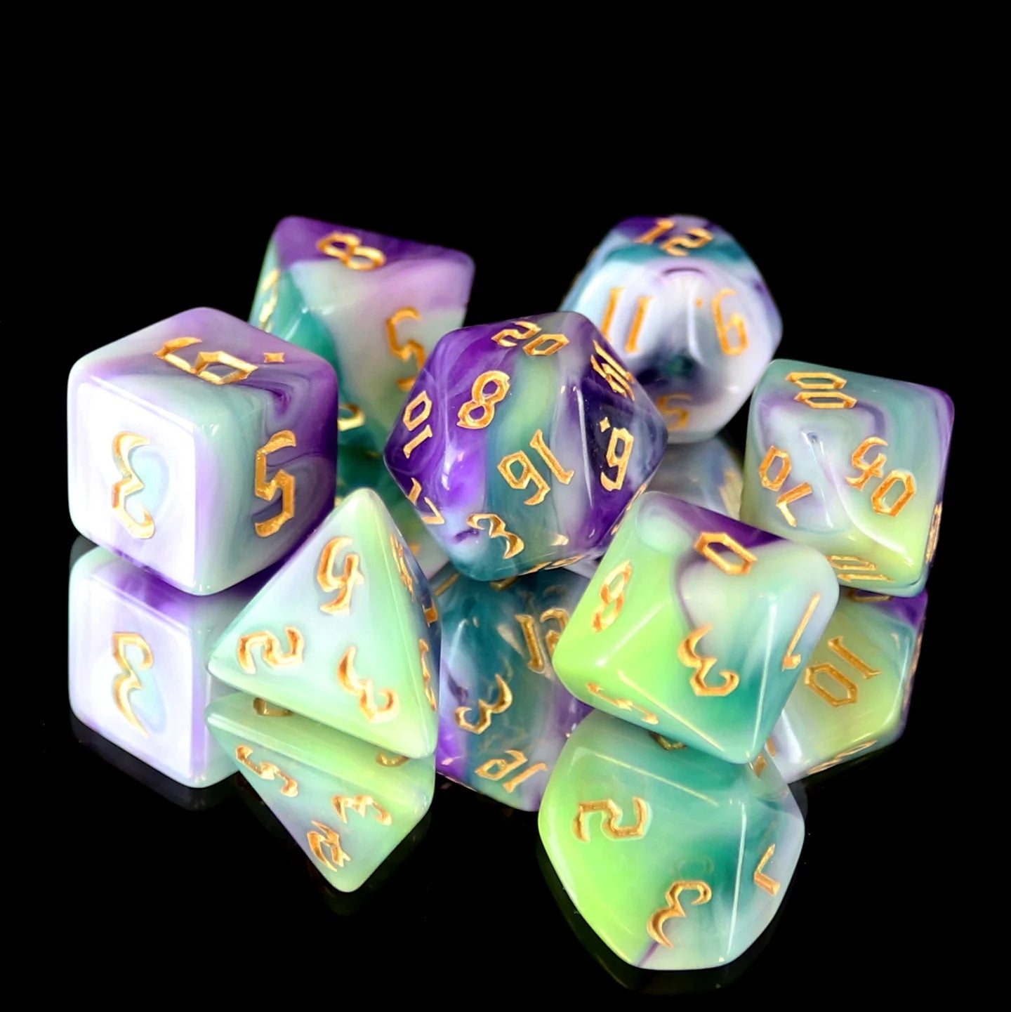 7 Piece RPG Dice Set - Siberian Iris