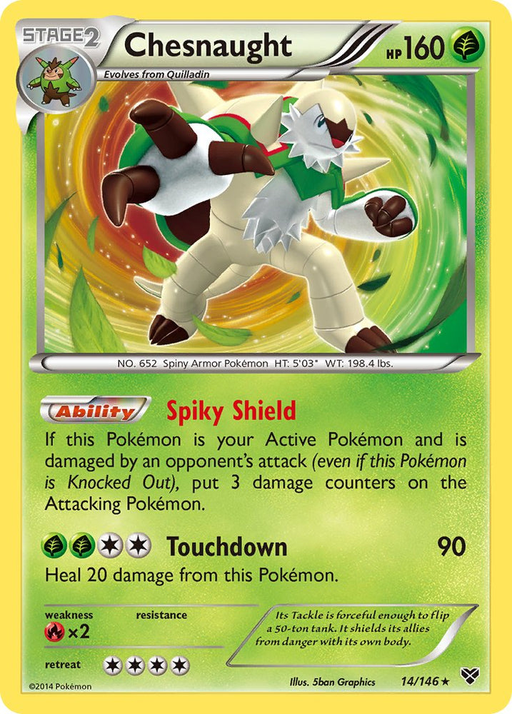 Chesnaught (14/146) (Cosmos Holo) (Blister Exclusive) [XY: Base Set]