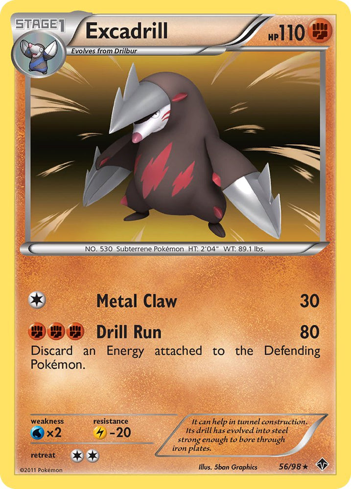 Excadrill (56/98) (Cosmos Holo) (Blister Exclusive) [Black & White: Emerging Powers]