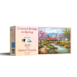 SunsOut: Sung Kim - Covered Bridge in Spring 300 Piece Puzzle
