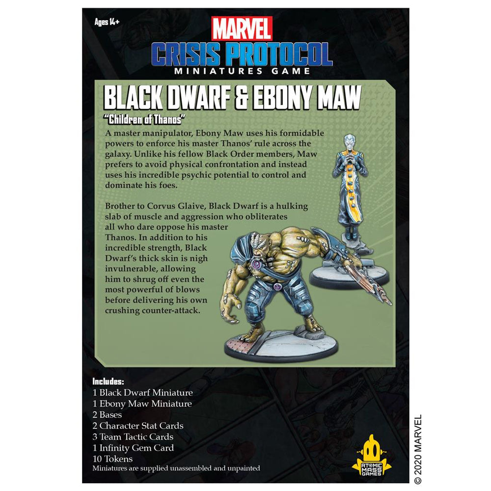 Marvel: Crisis Protocol: Black Dwarf & Ebony Maw (SALE FREE SHIPPING)
