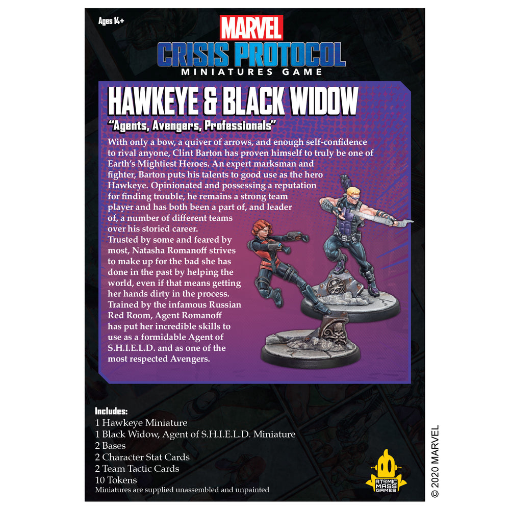 Marvel: Crisis Protocol: Hawkeye and Black Widow Agent of S.H.I.E.L.D