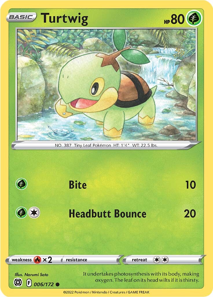 pokemon turtwig card Turtwig 6/172