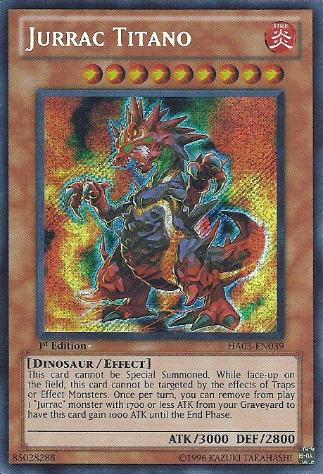 jurrac yugioh deck Jurrac Titano [HA03-EN039] Secret Rare